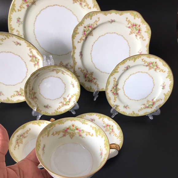 Vintage 1930's Noritake "M" Japan Porcelain Set Of 8 Pieces - Picture 4 of 17